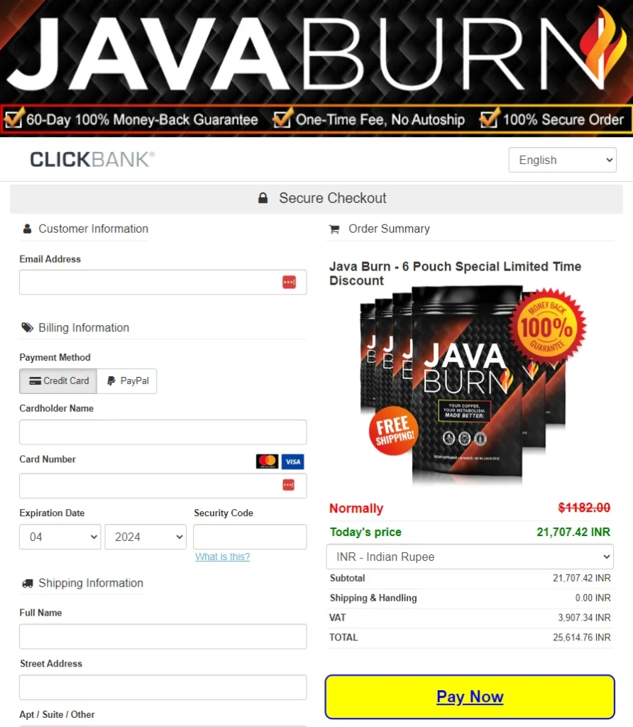 Buy Java Burn and Price